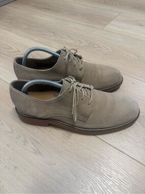 Mens Bostonian Tan Sand Color Suede Dress Shoes Size 8.5